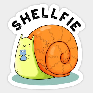 Shellfie Cute Snail Selfie Pun Sticker